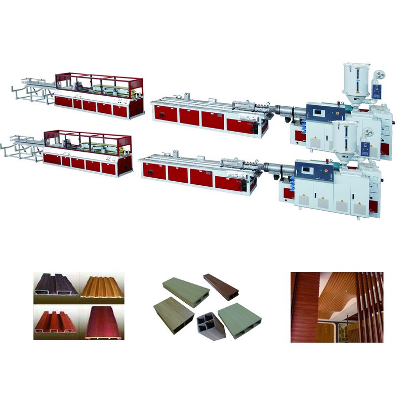 Plastic Recycling WPC Extrusion Line PE / PE Product Outdoor Decorations